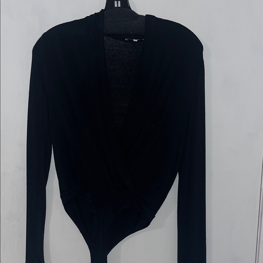 Vince Black Wrap Bodysuit